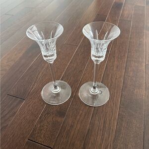 Vera Wang Wedgewood “Duchesse” 7” crystal candlesticks